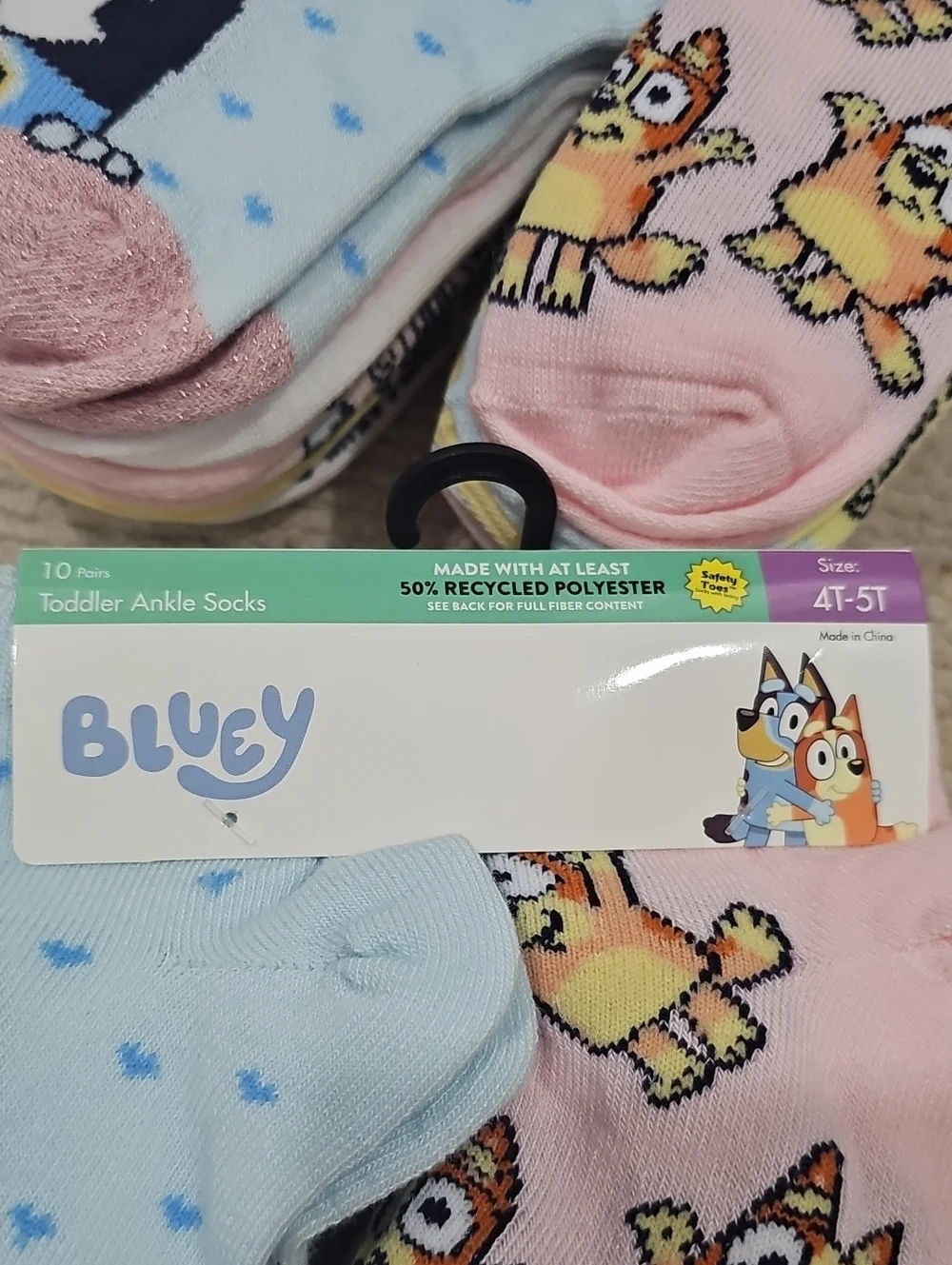Bluey Toddler Ankle Socks Size 4T-5T